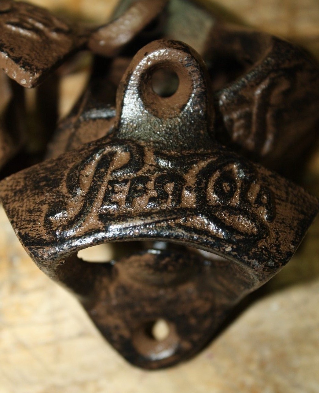  Cast Iron PEPSI COLA Wall Mounted Bottle Opener Nostalgic