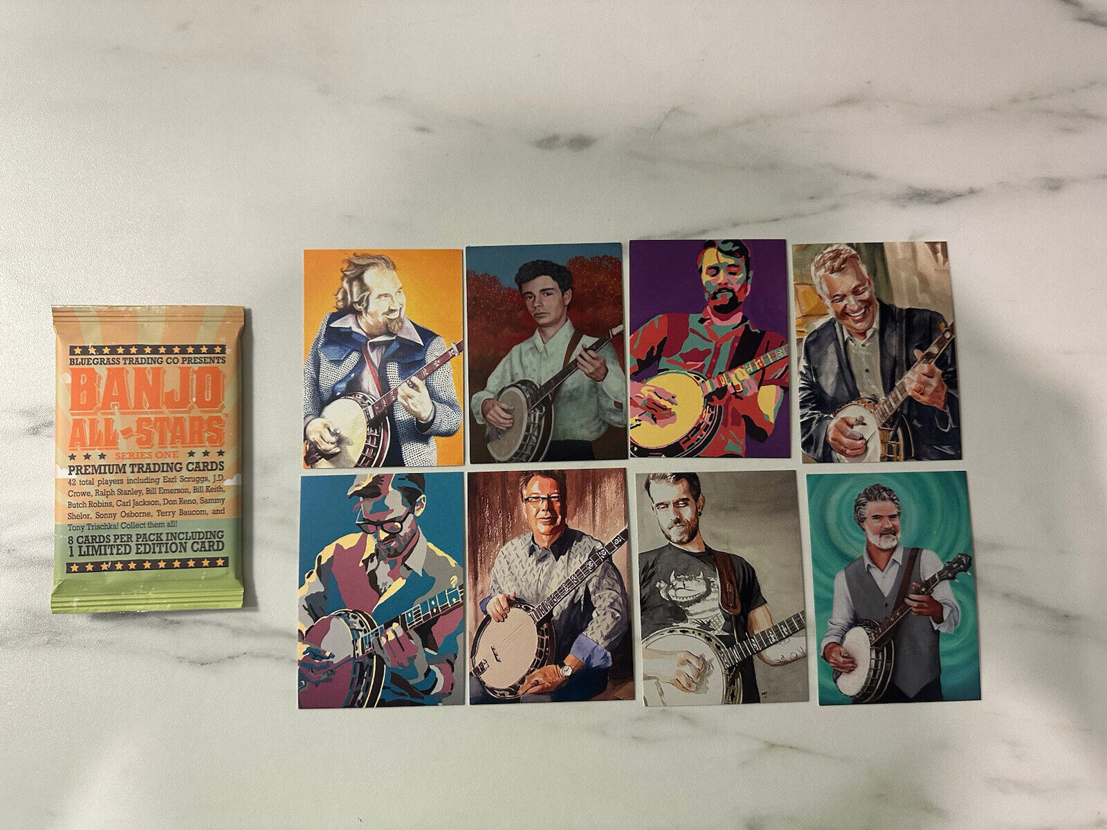Banjo All-Stars 2022 Bluegrass & Country Legends Trading Cards (Opened Pack)