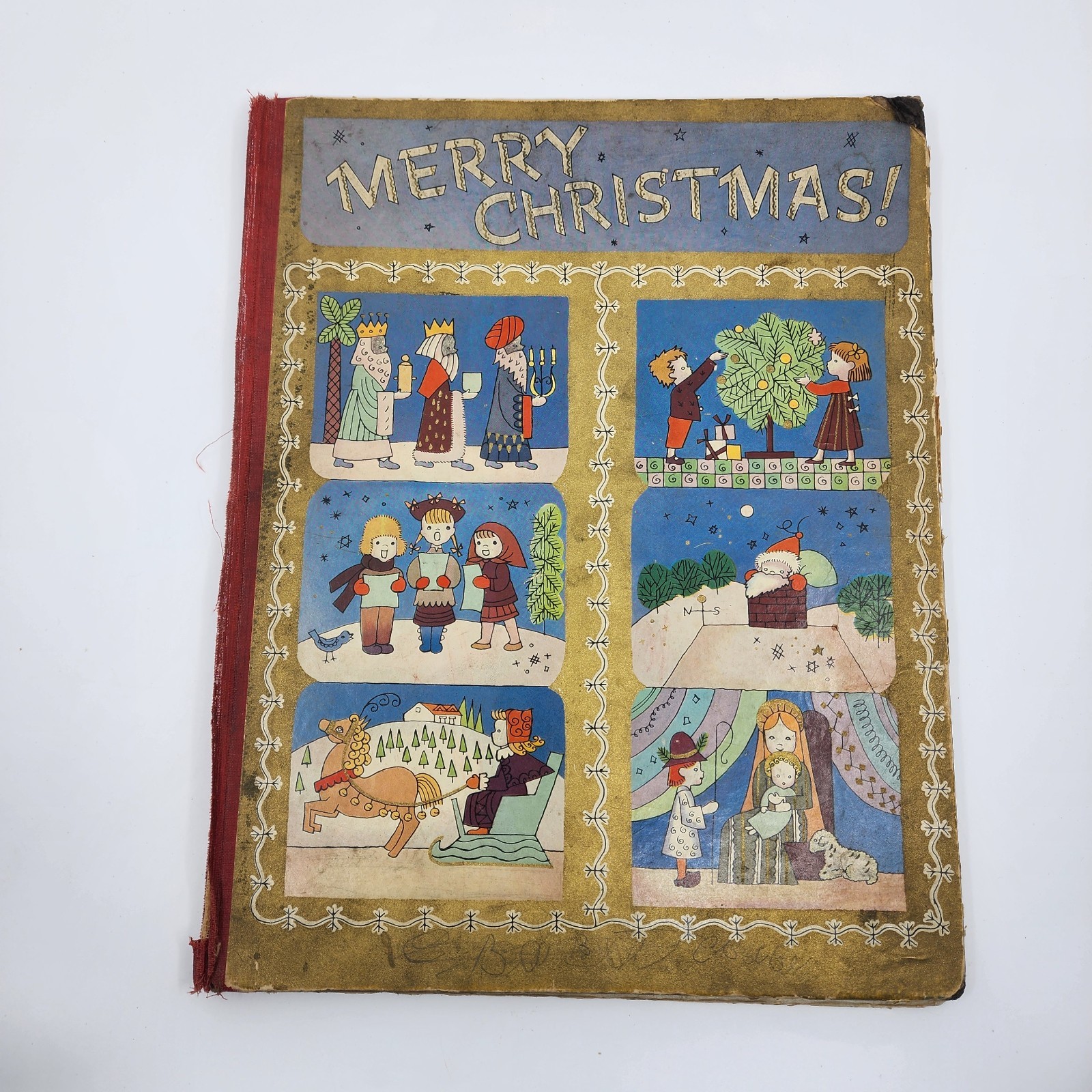 MERRY CHRISTMAS Natasha Simkhovitch 1947 Artist & Writers Guild Santa Claus