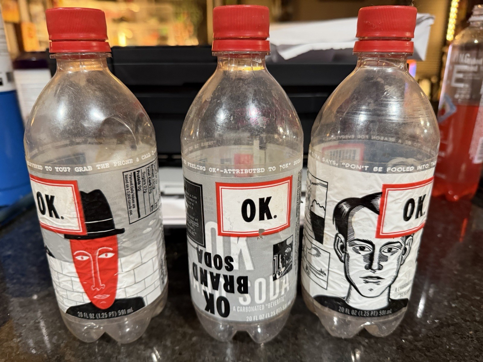 Coca-Cola OK Soda Bottles 1993-1995 Empty