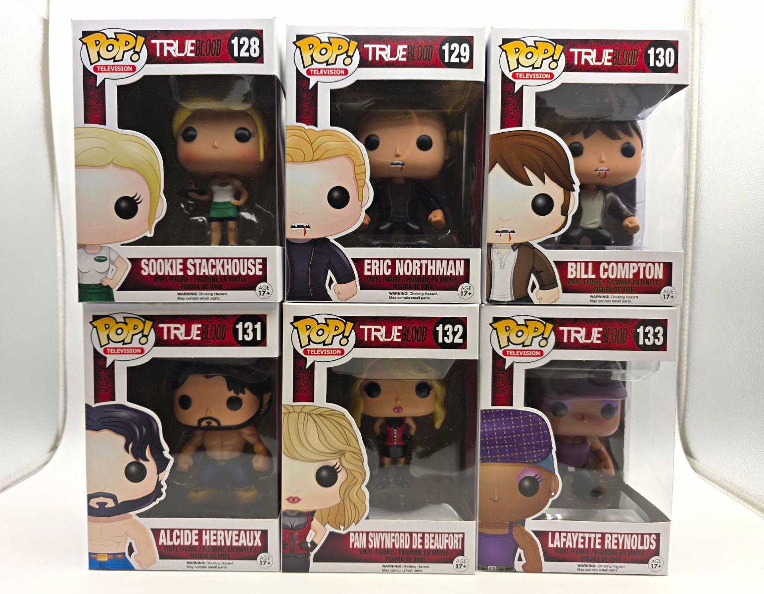 Funko Pop TV True Blood Vinyl Lot of 6 #128-132 Sookie Eric Bill Alcide Pam