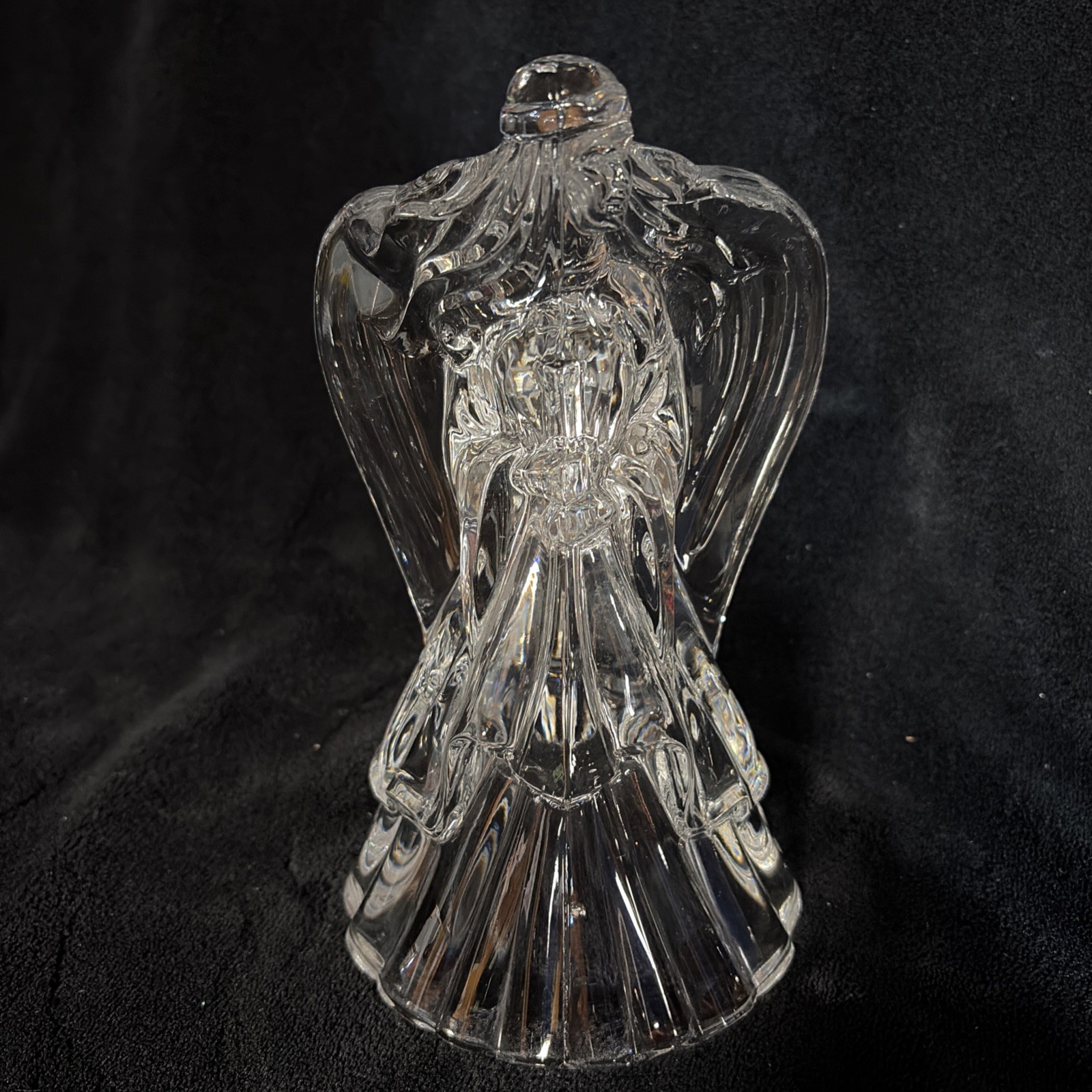 VINTAGE DePlomb Lead Crystal Angel Candle Holder Made in USA Beautiful Angel