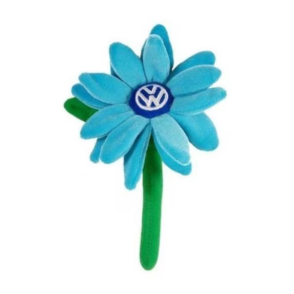 VW Volkswagen Plush Daisy Flower, Carolina Blue