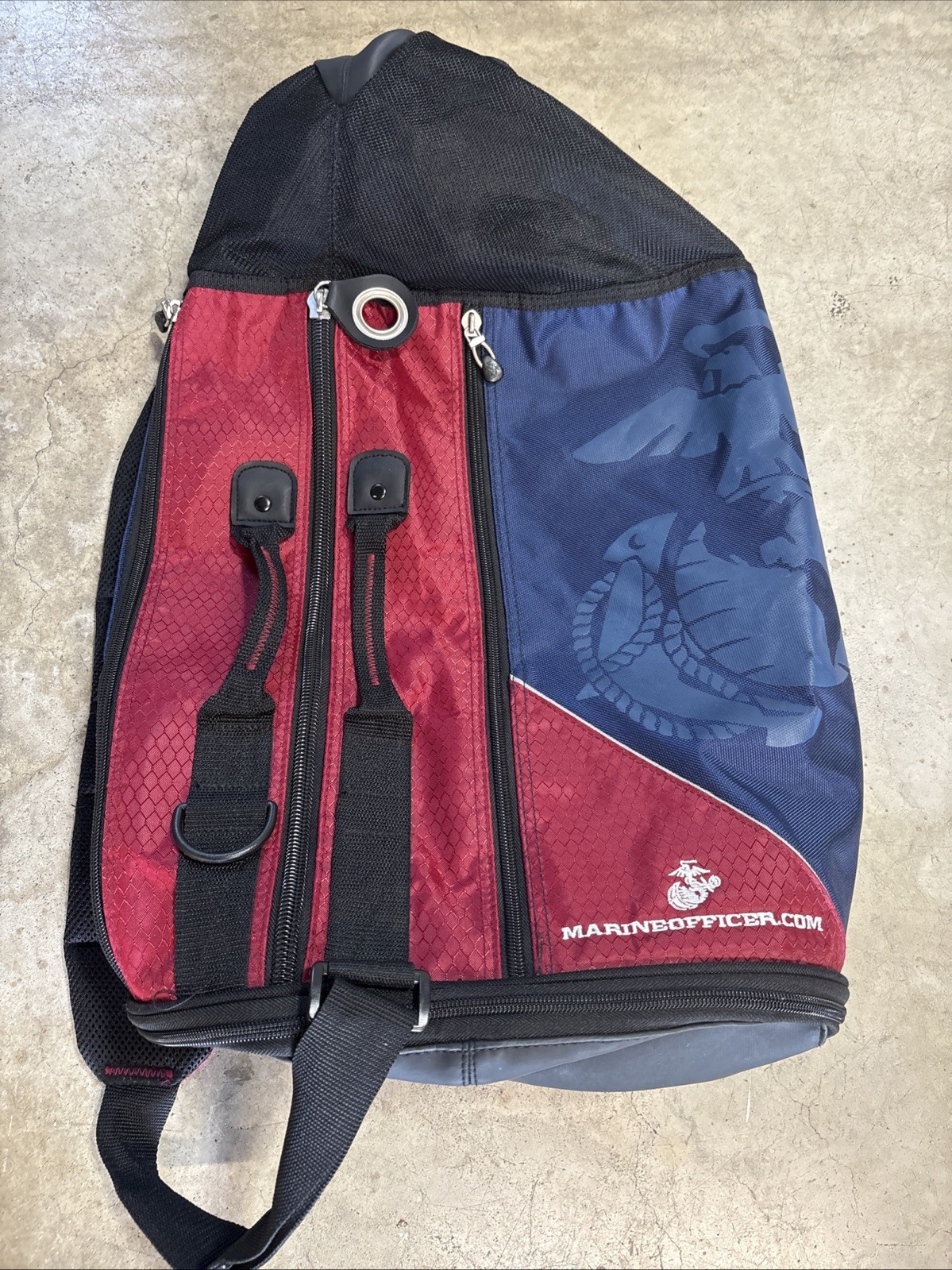USMC US Marines The Few The Proud Duffle Bag Backpack Red Blue Gym Travel NWOT