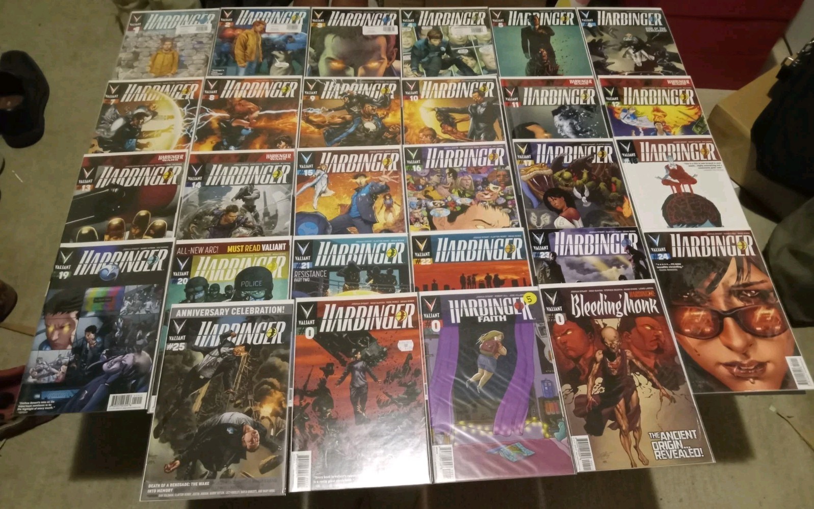HARBINGER 0, 1-25 Vol 2 Complete Series  (Valiant 2012) 0 Faith 0 Bleeding Monk