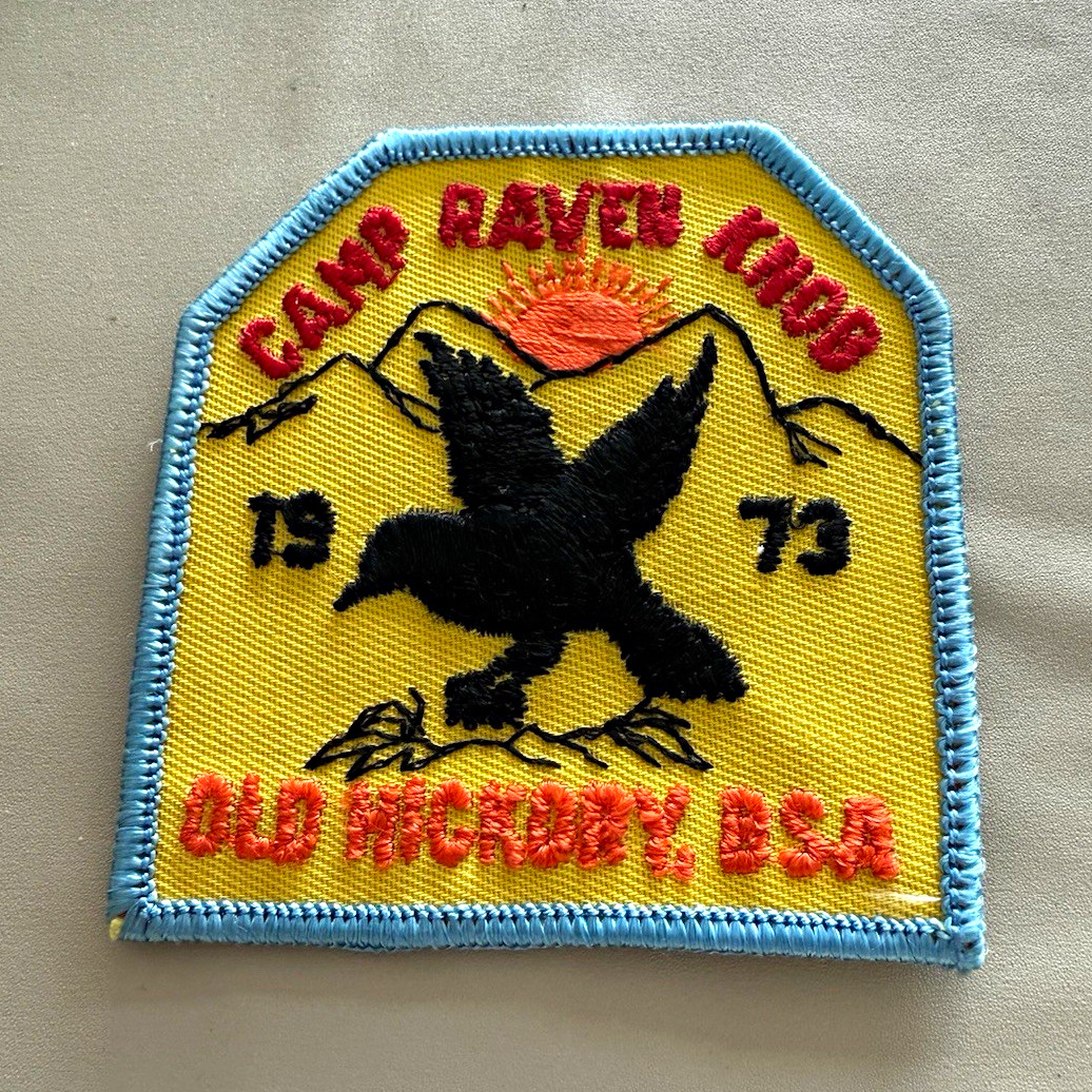 Boy Scouts BSA Camp Raven Lodge Old Hickory 1973 Patch, Single Unit