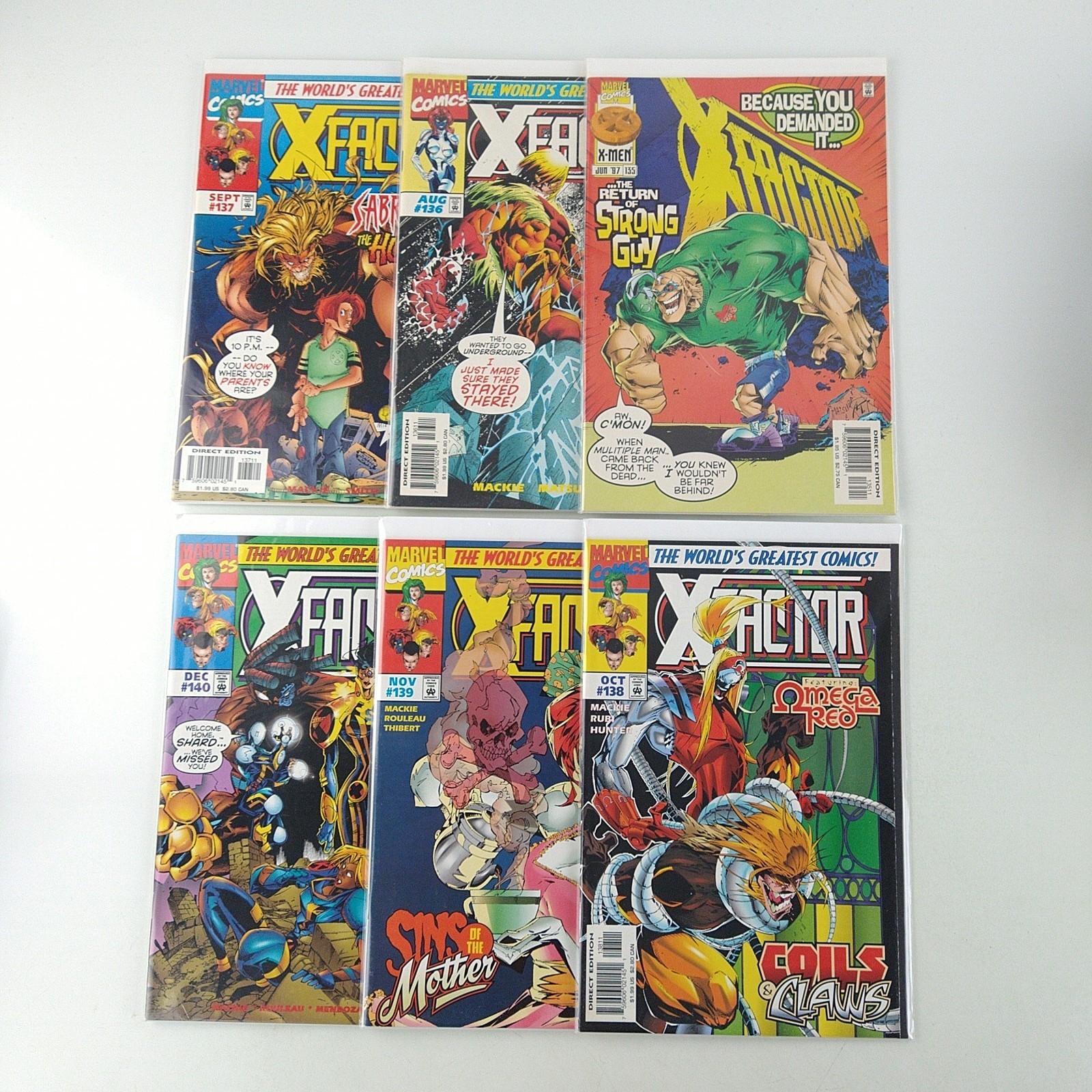 X-Factor #135 136 137 138 139 140 Later Issues Lot VF/NM (1997 Marvel Comics)