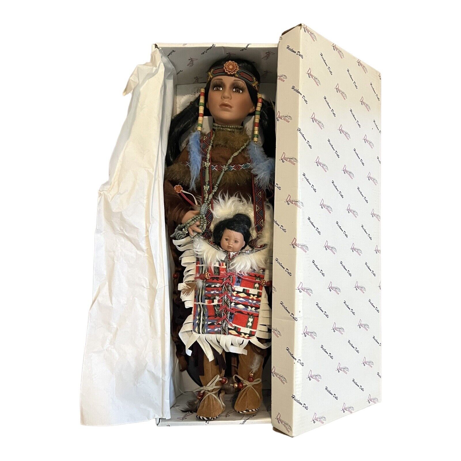 MOTHER Native American porcelain DOLL CATORI LIMITED EDITION