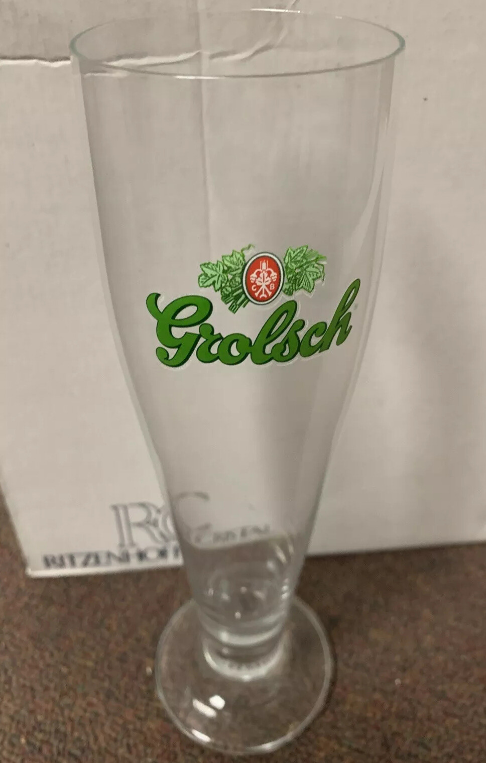 Vintage Ritzenhoff Crystal Grolsch Beer Glasses Classic Pilsner. 6 Brand New
