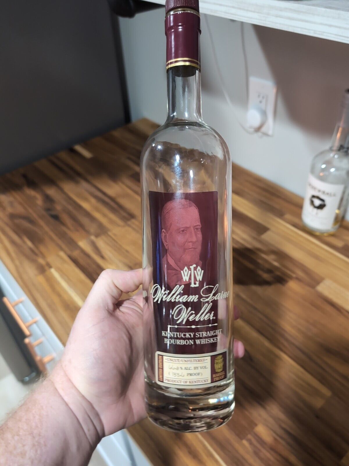 William Larue Weller Kentucky Bourbon Empty Bottle - 2023 UNRINSED