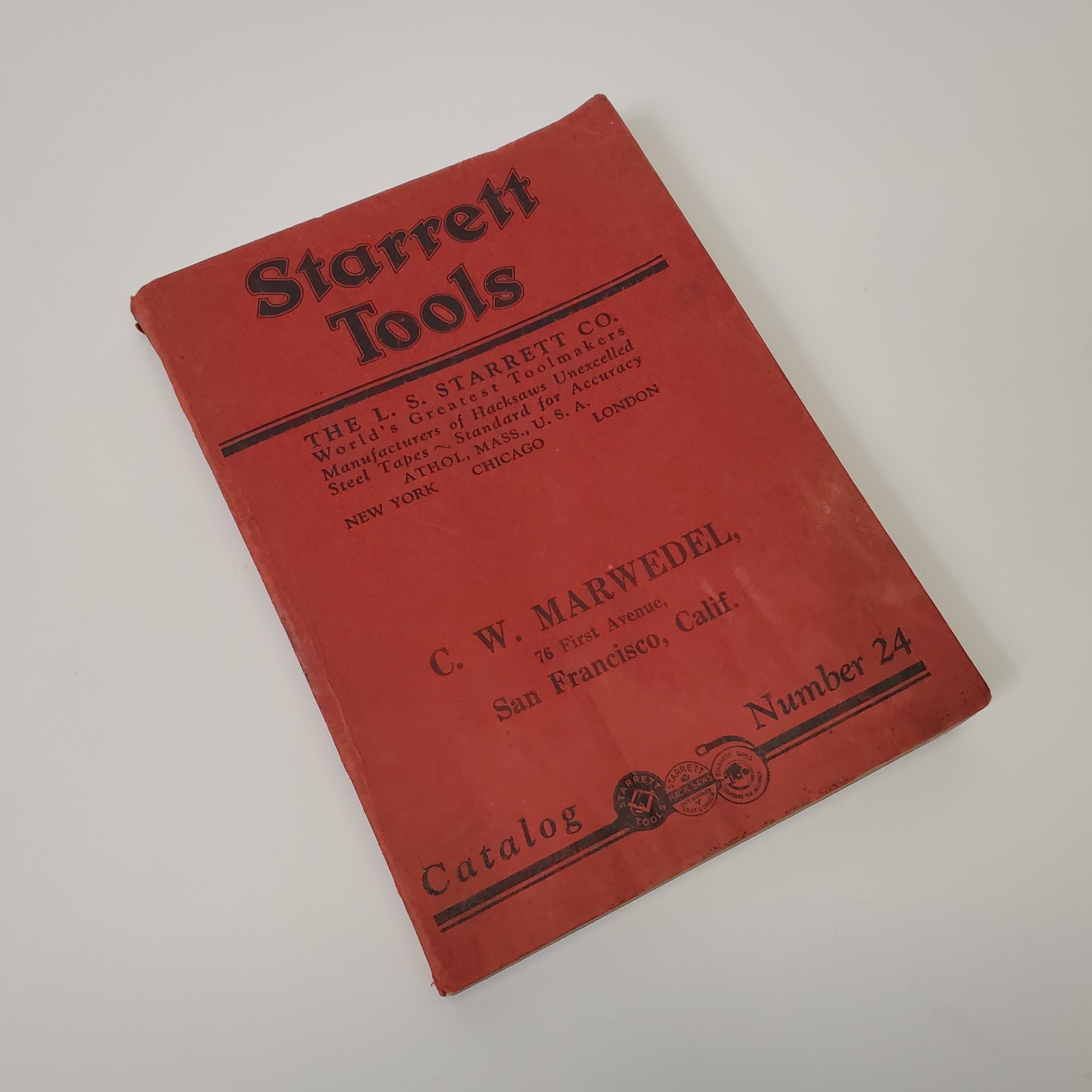 VTG 1927 Starrett Tools Catalog No 24 Fine Mechanical Tools Machinist Reference