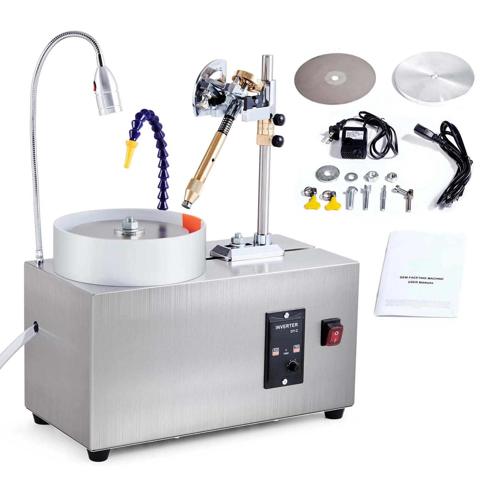 180W Gem Faceting Machine Jade Grinder Polisher 0-2980RPM Angle Tool 180W Gem Faceting Machine Jade Grinder Polisher 0-2980RPM Angle Tool