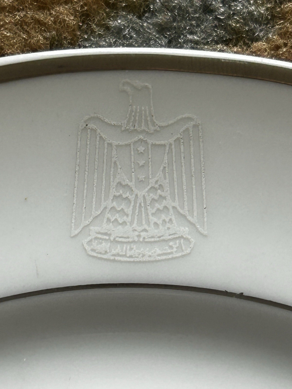 Iraq/Irak Rare Saddam’s Era Limoges Plates with Eagle Emblem