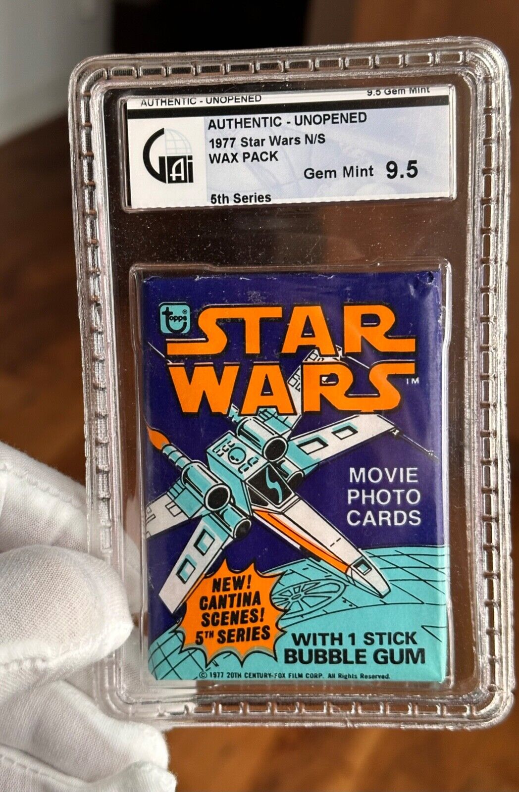 1977 Topps Star Wars Series 5 Unopened Wax Pack GAI 9.5 GEM MINT not PSA