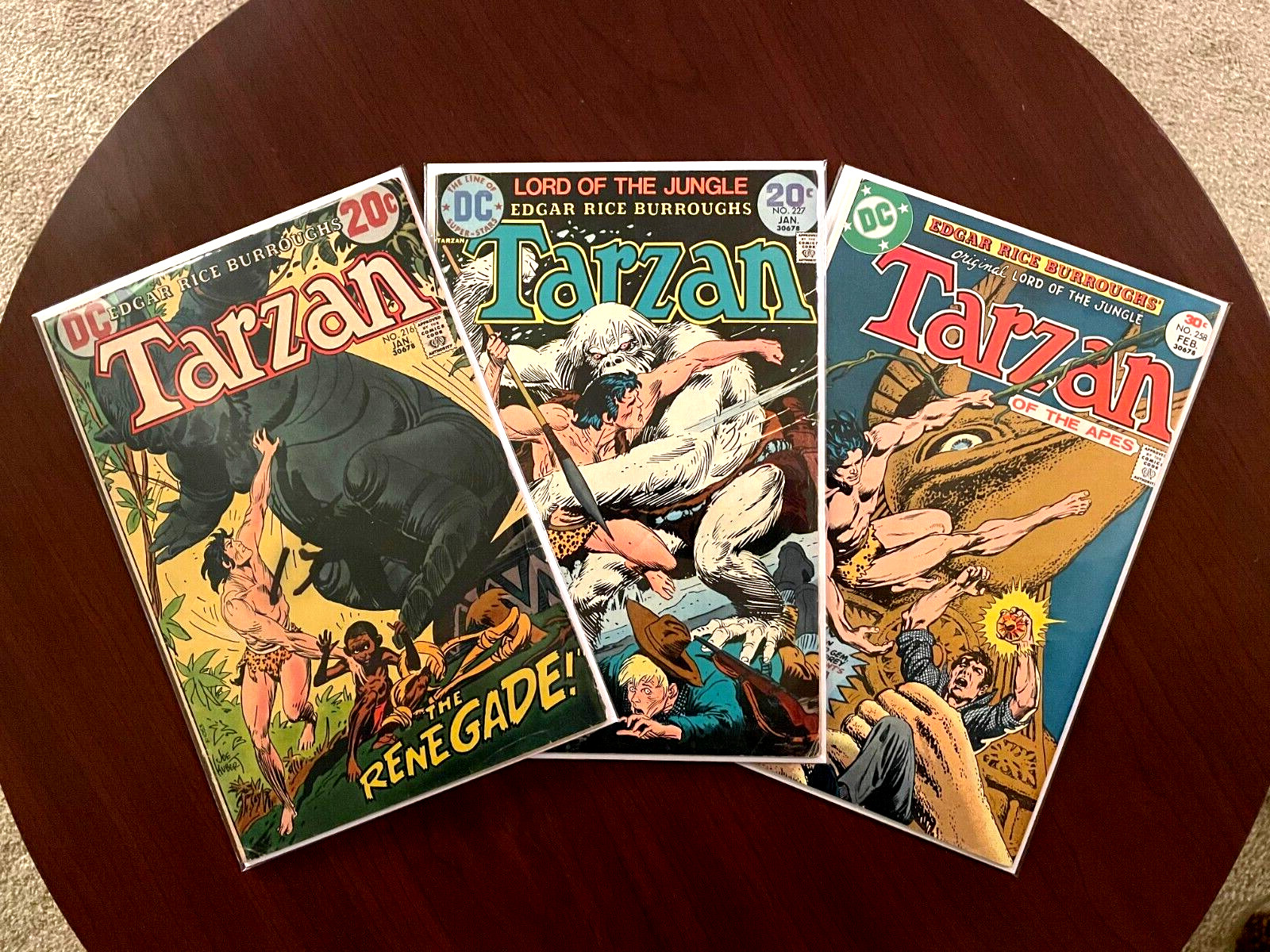 Tarzan #216 #227 & #258 (DC 1973-1978) Joe Kubert Bronze Age Frank Thorne