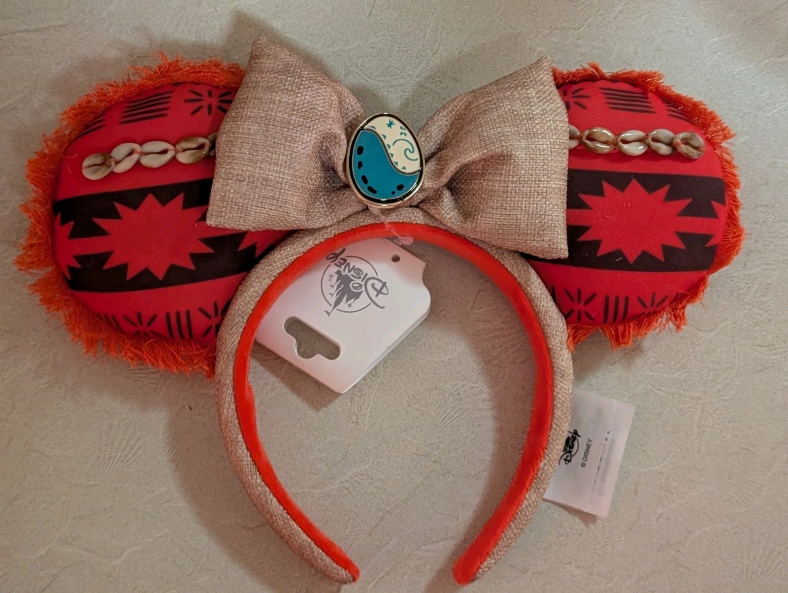Disney Parks Princess Moana Orange Shell Island Ears Headband New Disney Parks Princess Moana Orange Shell Island Ears Headband New