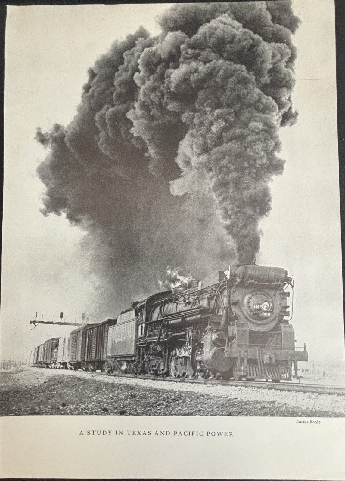 Book Clipping Photo Texas And Pacific RR Locomotive 668