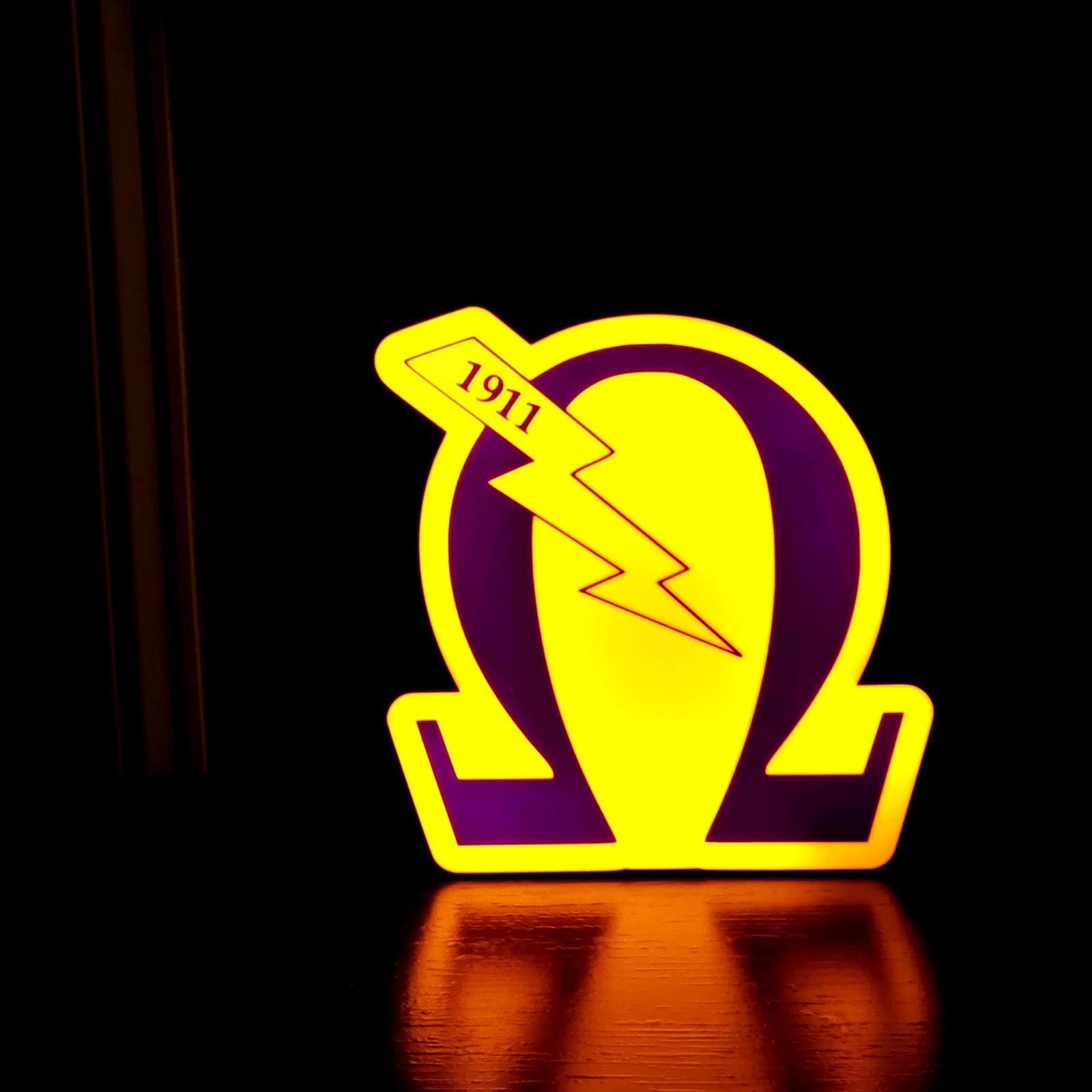 Omega Psi Phi Lightening Bolt Lightbox