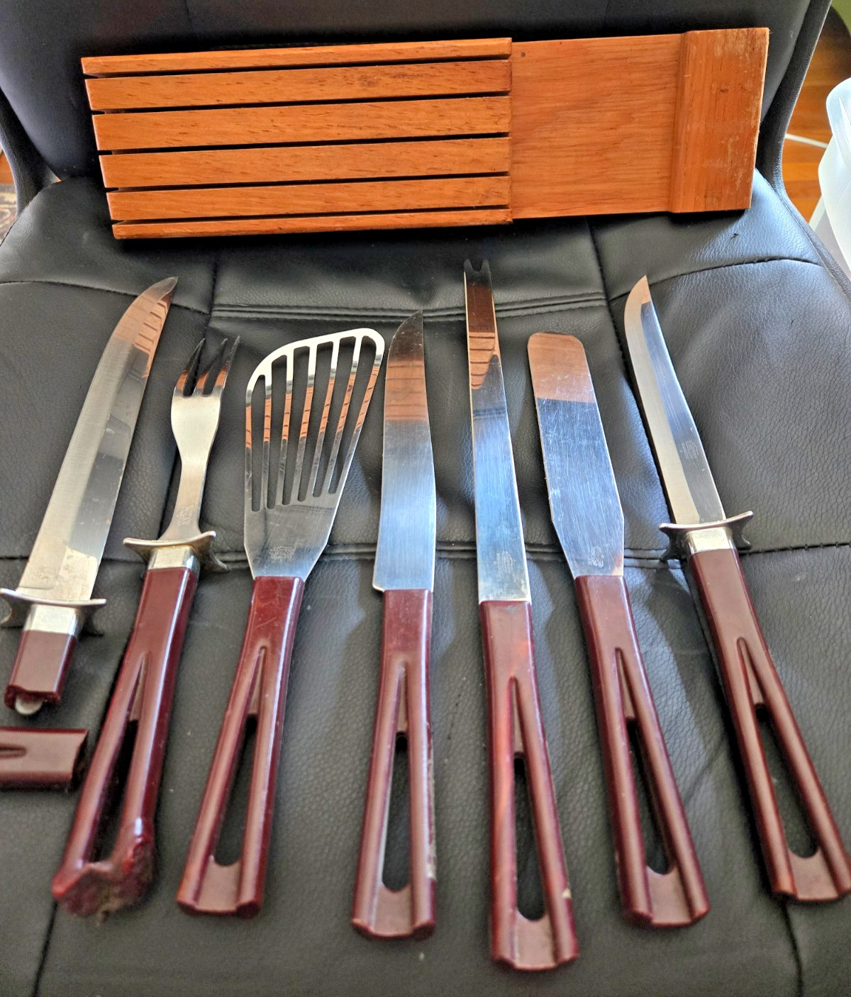 Vintage Stanhome Stainless Steel Knives, Serving and Cooking Utensils - 7 Pieces Vintage Stanhome Stainless Steel Knives, Serving and Cooking Utensils - 7 Pieces