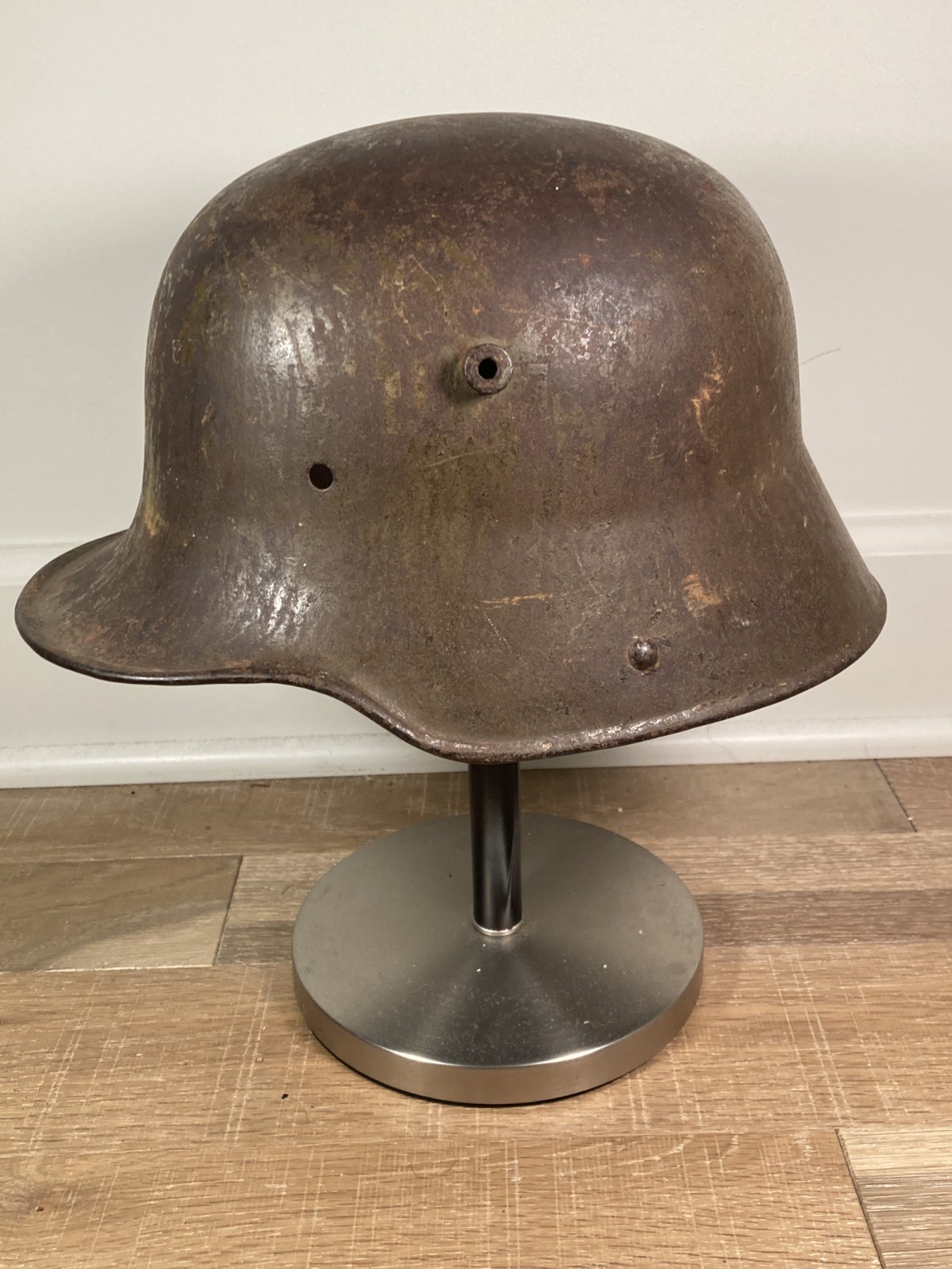 WWI German M16 Stahlhelm Helmet Shell Only ET66 Rusty Relic No Liner WW1 Germany