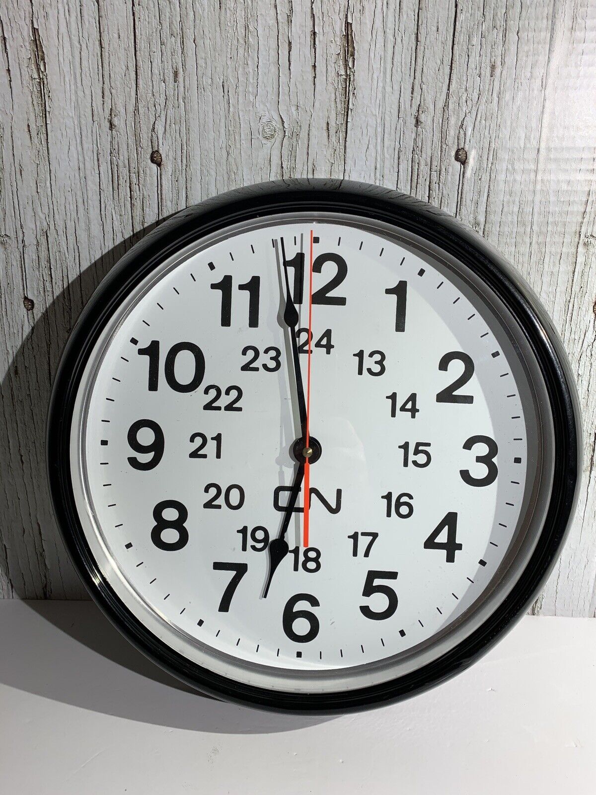 CN Rail Station three hand clock 24 hour 14 inch diameter