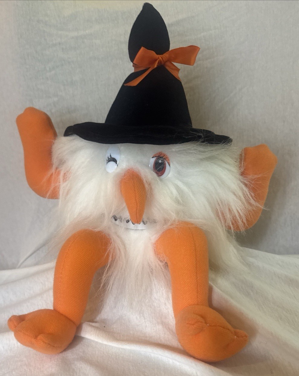 VTG 1986 Cuddle Wit Sir Laugh-A-Lot Halloween Witch Plush WORKING Laugh Box