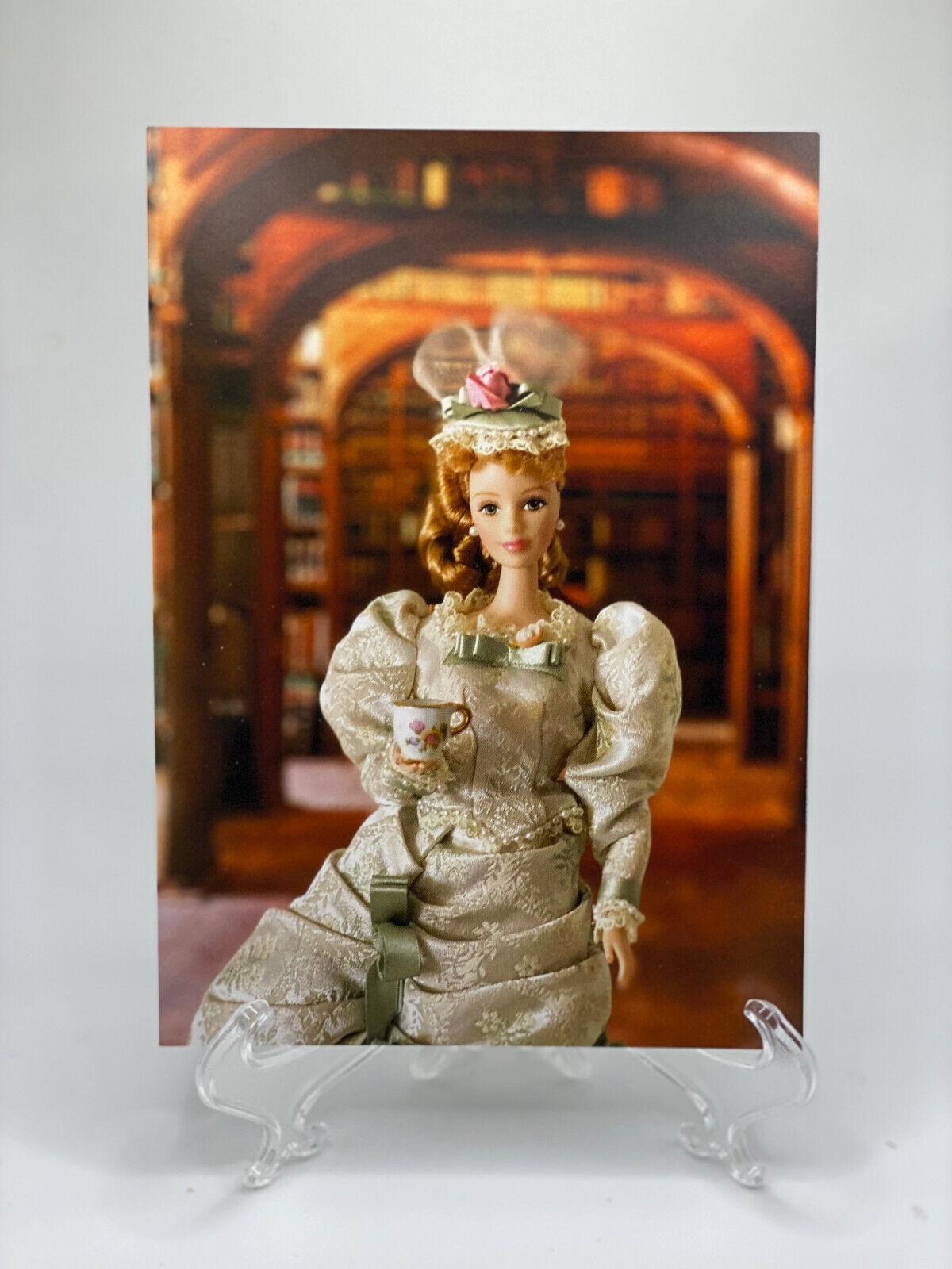 Brand New Memories Victorian Tea Porcelain Barbie Postcard/Art Print