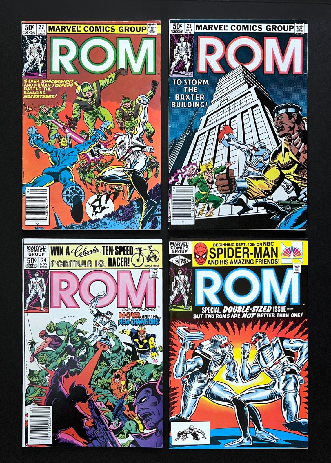 ROM SPACEKNIGHT Lot #22, 23, 24, 25 NOVA POWER MAN & IRON FIST Marvel 1981
