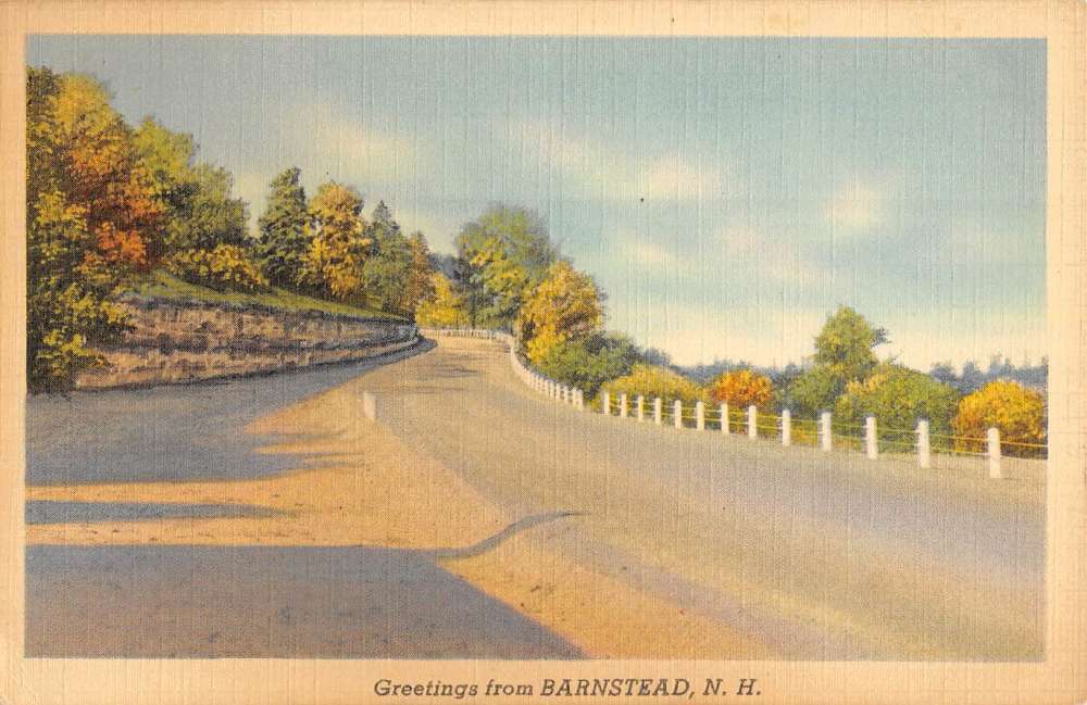 Barnstead New Hampshire Scenic Roadway Greeting Antique Postcard K93824 Barnstead New Hampshire Scenic Roadway Greeting Antique Postcard K93824