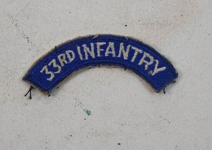 Vintage US Army 33rd Infantry Blue patch