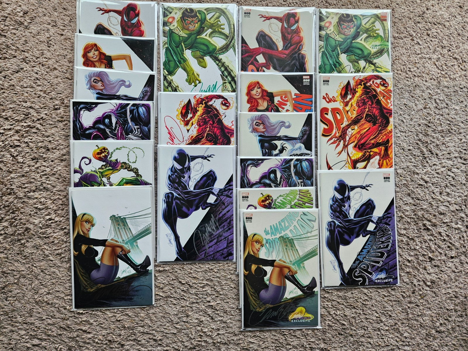 AMAZING SPIDER-MAN 800 VIRGIN / VARIANT 18 BOOK SET ALL SIGNED W/LOW # COA'S