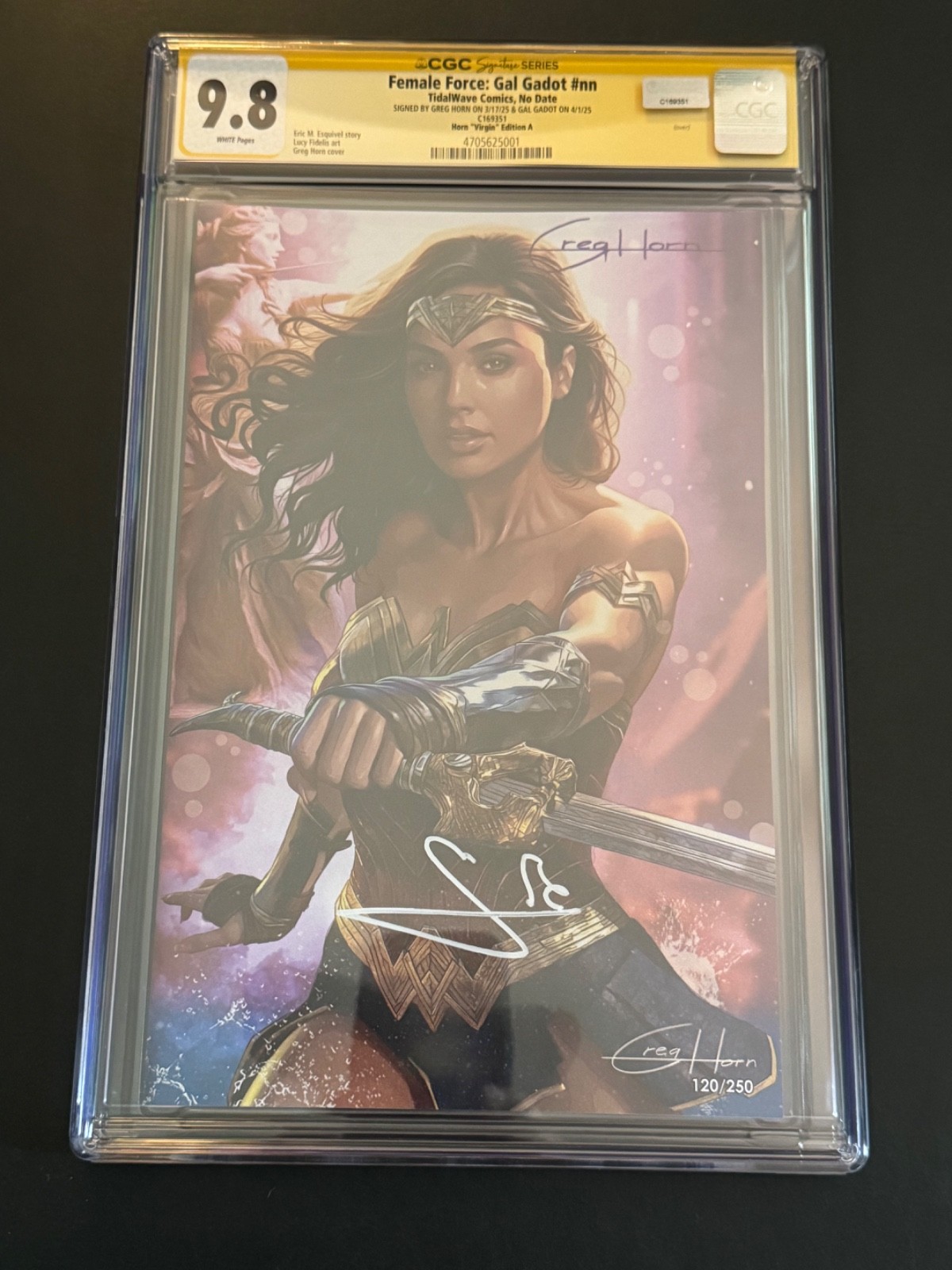 2x Signed CGC SS 9.8 Female Force: Gal Gadot and Greg Horn 120/250 LTD to 25