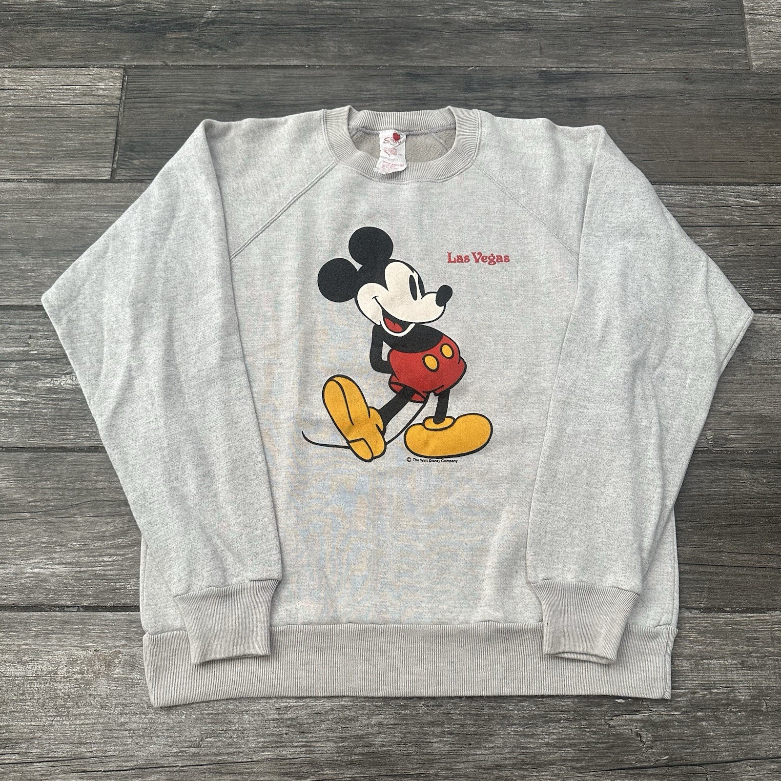 VTG SHERRY WALT DISNEY CO MICKEY MOUSE LOGO LAS VEGAS GRAY SWEATSHIRT SZ L VTG SHERRY WALT DISNEY CO MICKEY MOUSE LOGO LAS VEGAS GRAY SWEATSHIRT SZ L