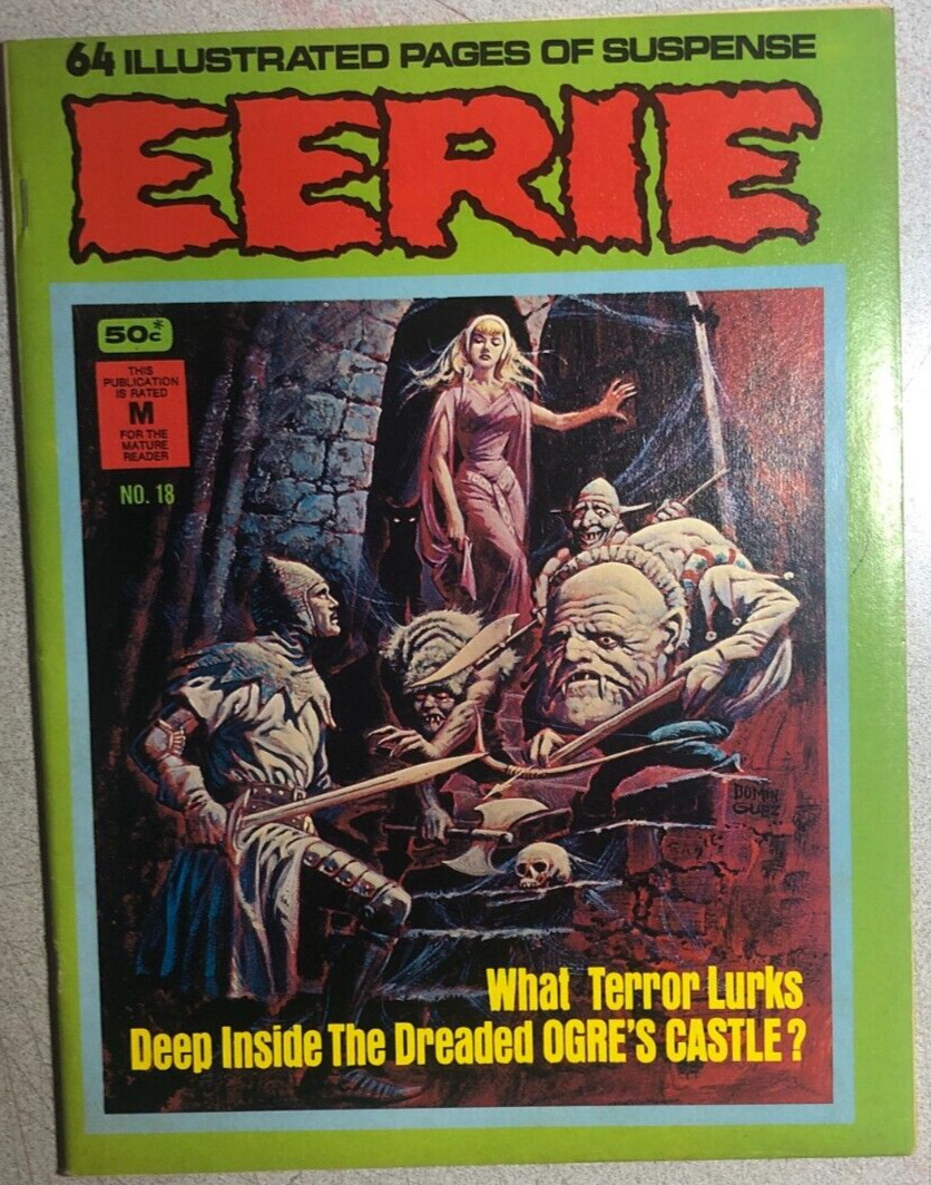 EERIE #18 (1974) Australian edition Warren B&W horror comics magazine FINE+