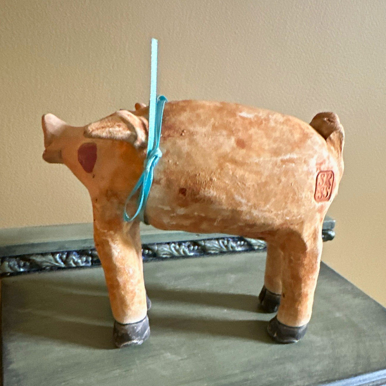 VERY RARE 1983 Chris Moses Raku Pottery Pig Whistle (works) Sculpture 