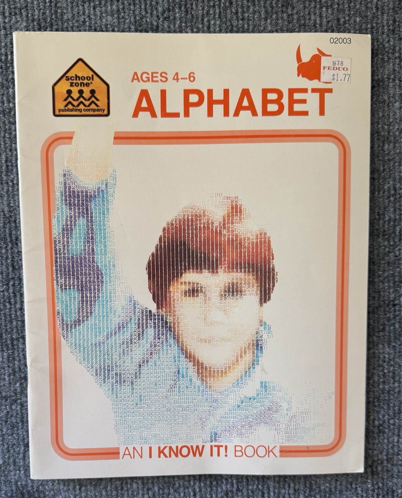 Vintage 1987 School Zone Ages 4-6 Alphabet An I Know It Book NOS