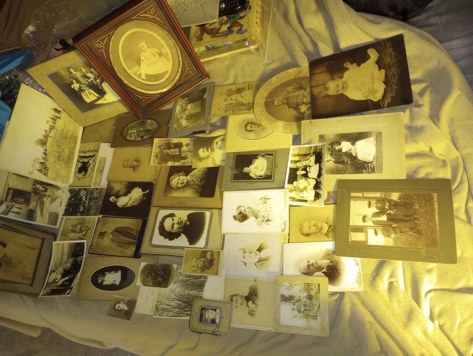 Lot of  Antique Cabinet Photos Civil War(?) WW1 MILITARY LINCOLN ASSASSINATION 