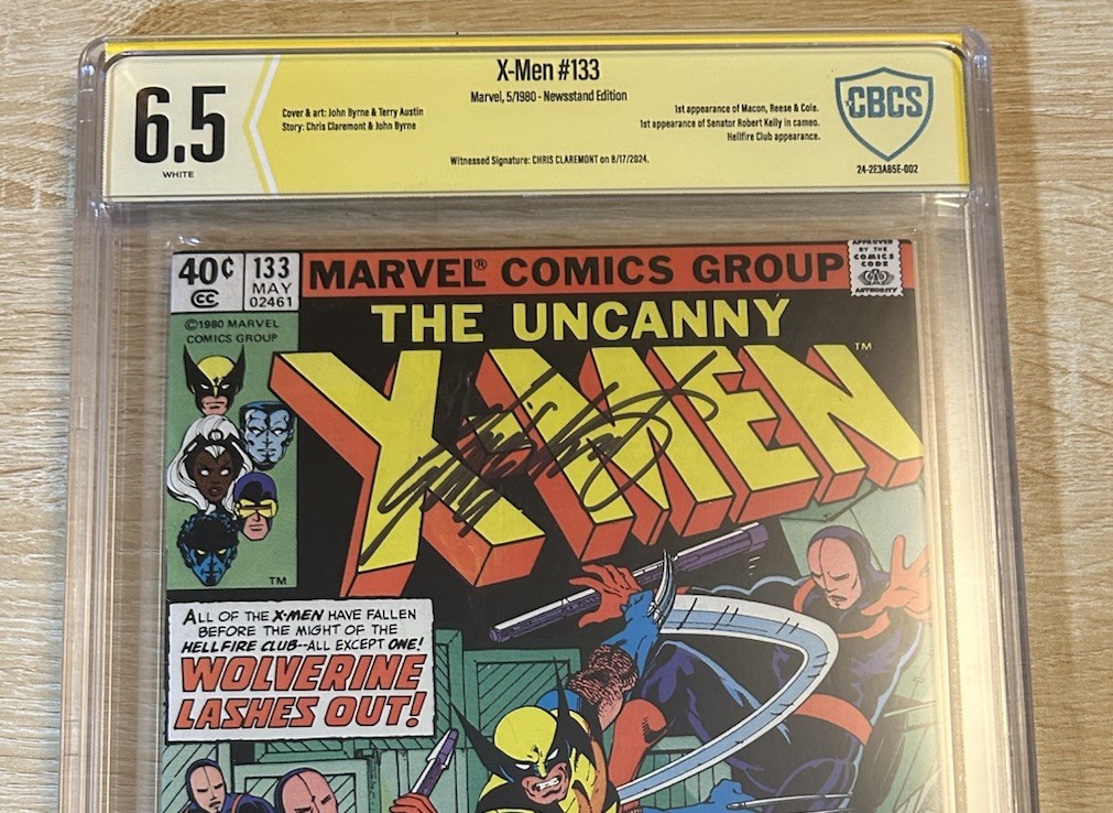 X-MEN #133 CBCS 6.5 Signed Chris Claremont Key 1st Solo Wolverine Cover White Pg X-MEN #133 CBCS 6.5 Signed Chris Claremont Key 1st Solo Wolverine Cover White Pg