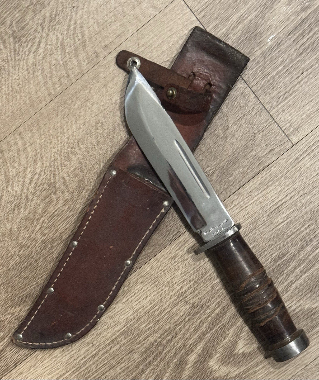 Cattaraugus 225Q WW2 Vintage Quartermaster Knife And Sheath