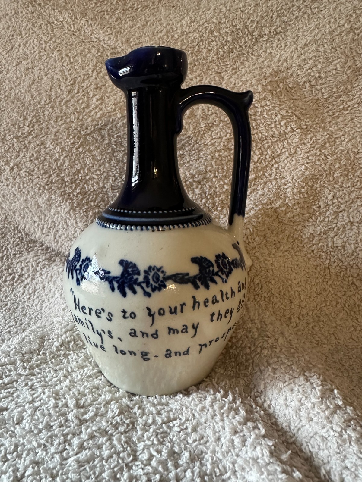 19th Century Saint-Uze Ceramic Pitcher:  \