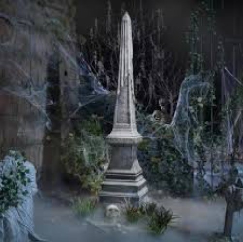 👻8 Ft Obelisk Tower Halloween Decoration With Rest In Peace Base🎃