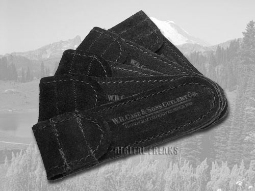 Case xx 5 Small Black Suede Leather Pouch for Pocket Knives 9066