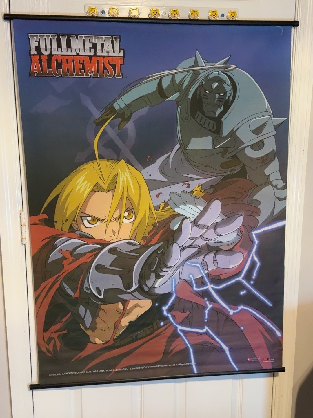 Vintage 2004 Fullmetal Alchemist Wall Scroll Edward Alphonse 42x31.5 Anime