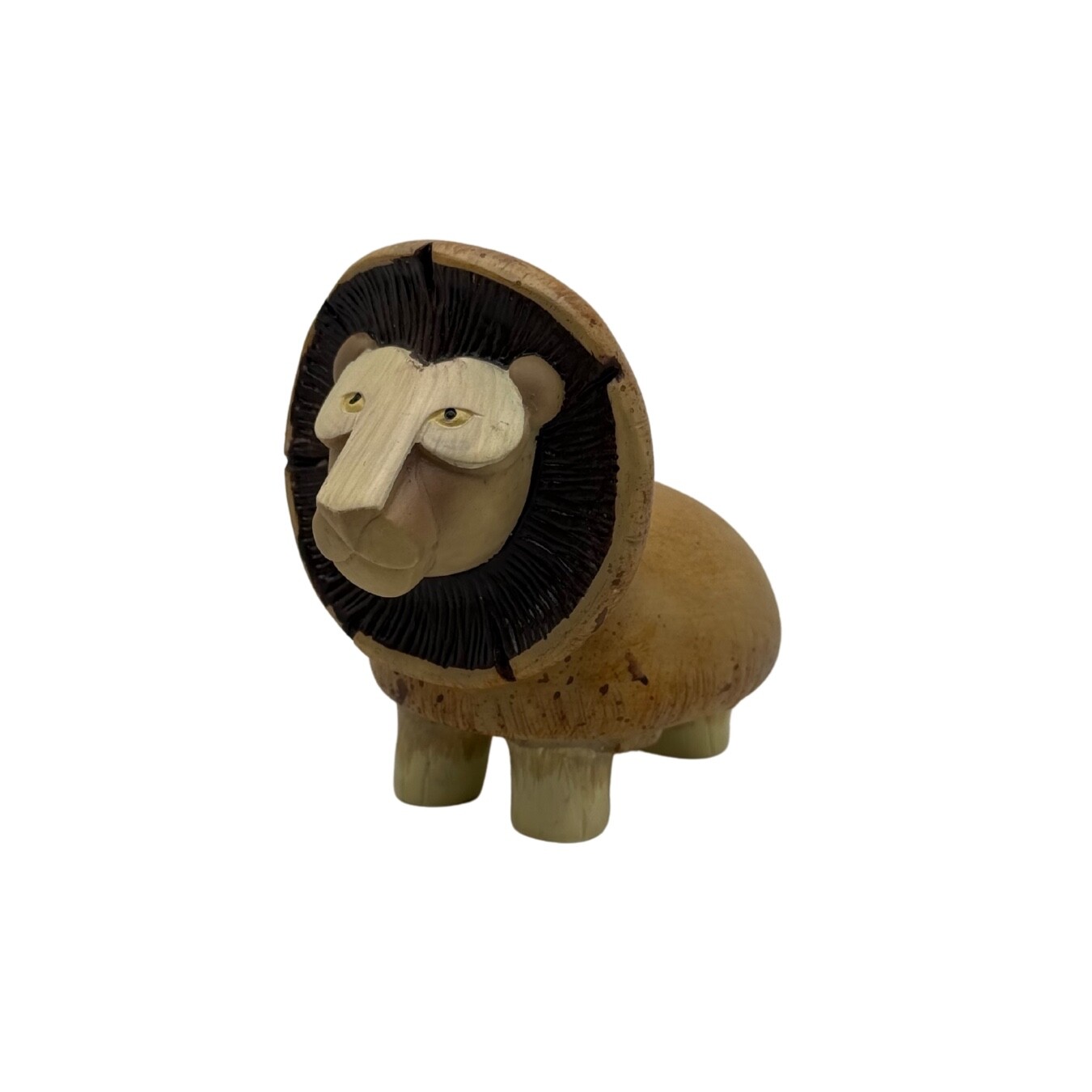 Vintage Enesco Home Grown Mushroom Lion Figurine Handcrafted Wooden Resin 1997 Vintage Enesco Home Grown Mushroom Lion Figurine Handcrafted Wooden Resin 1997