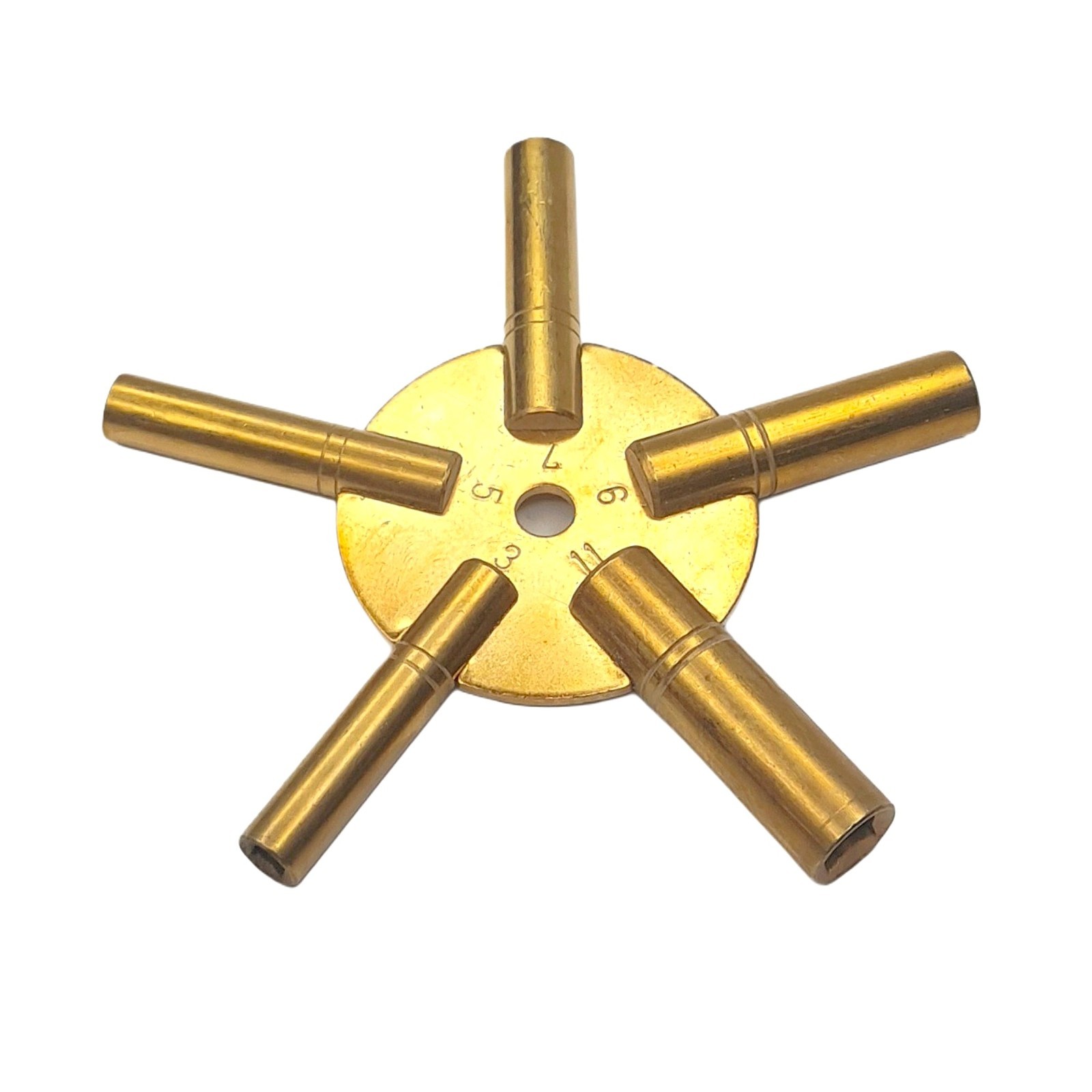 5 in 1 Wall Clock Winding Key with Five-Pronged Odd Nos. 3,5,7,9,11
