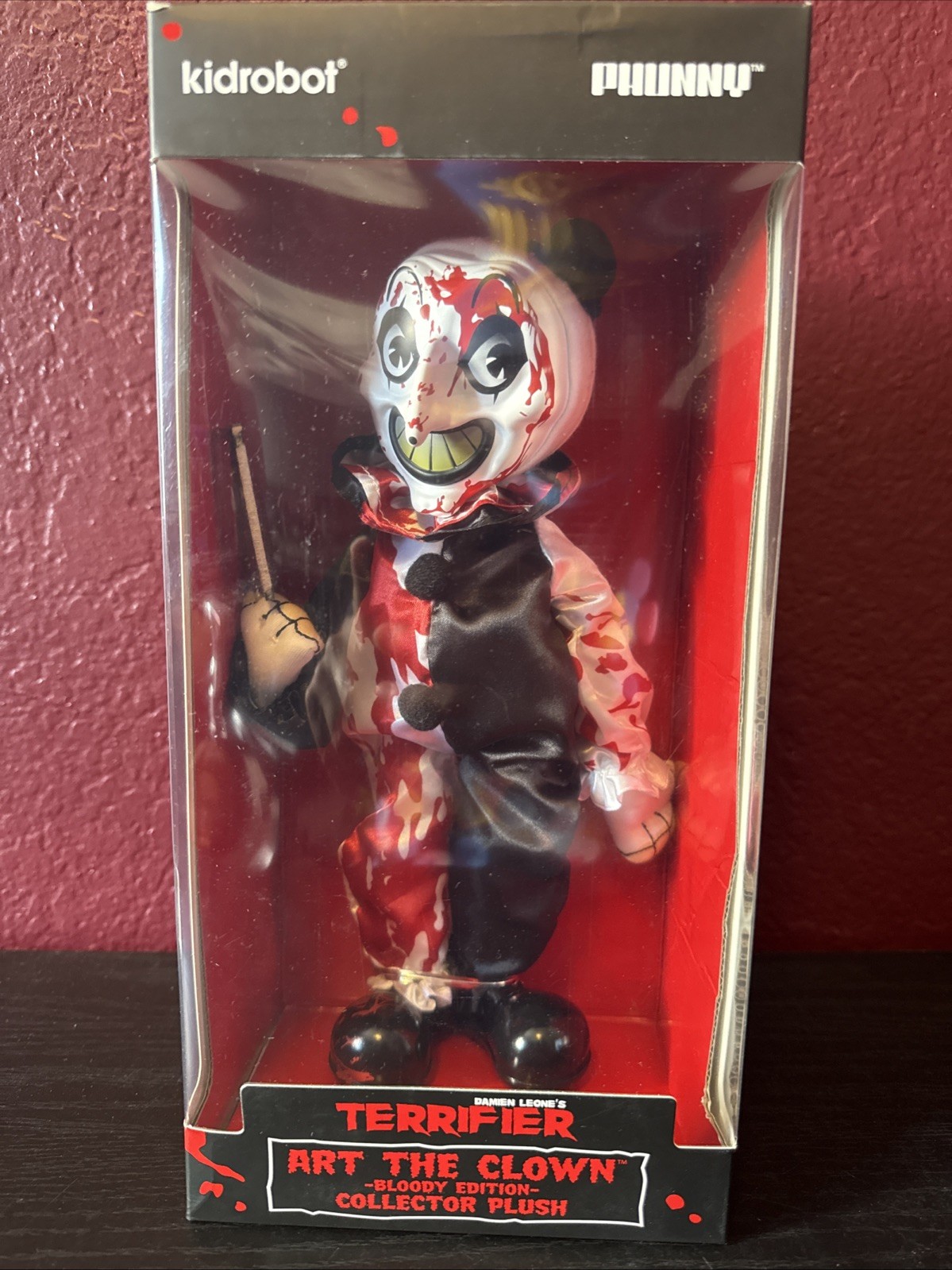 KIDROBOT PHUNNY DOLL TERRIFER ART THE CLOWN BLOODY EDITION COLLECTOR PLUSH - NEW