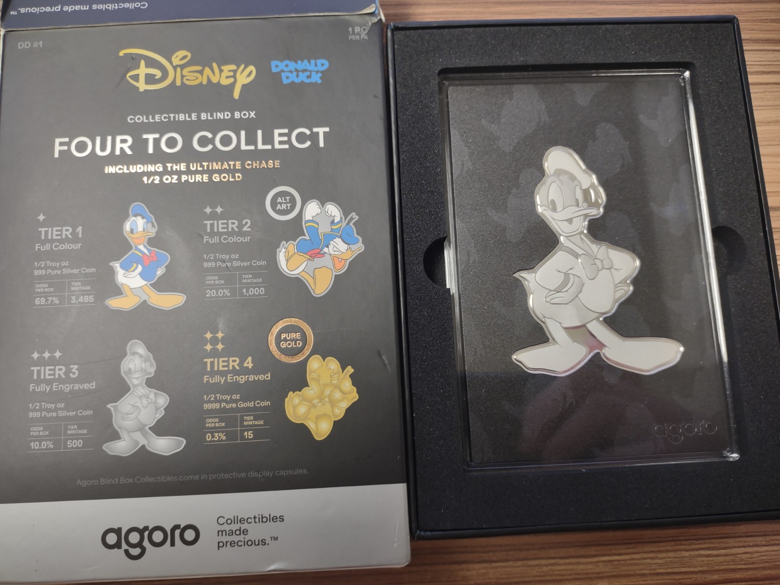 2026 Agoro Disney Donald Duck Tier 3  1/2 oz .999 Fine Silver Collectible 96/500
