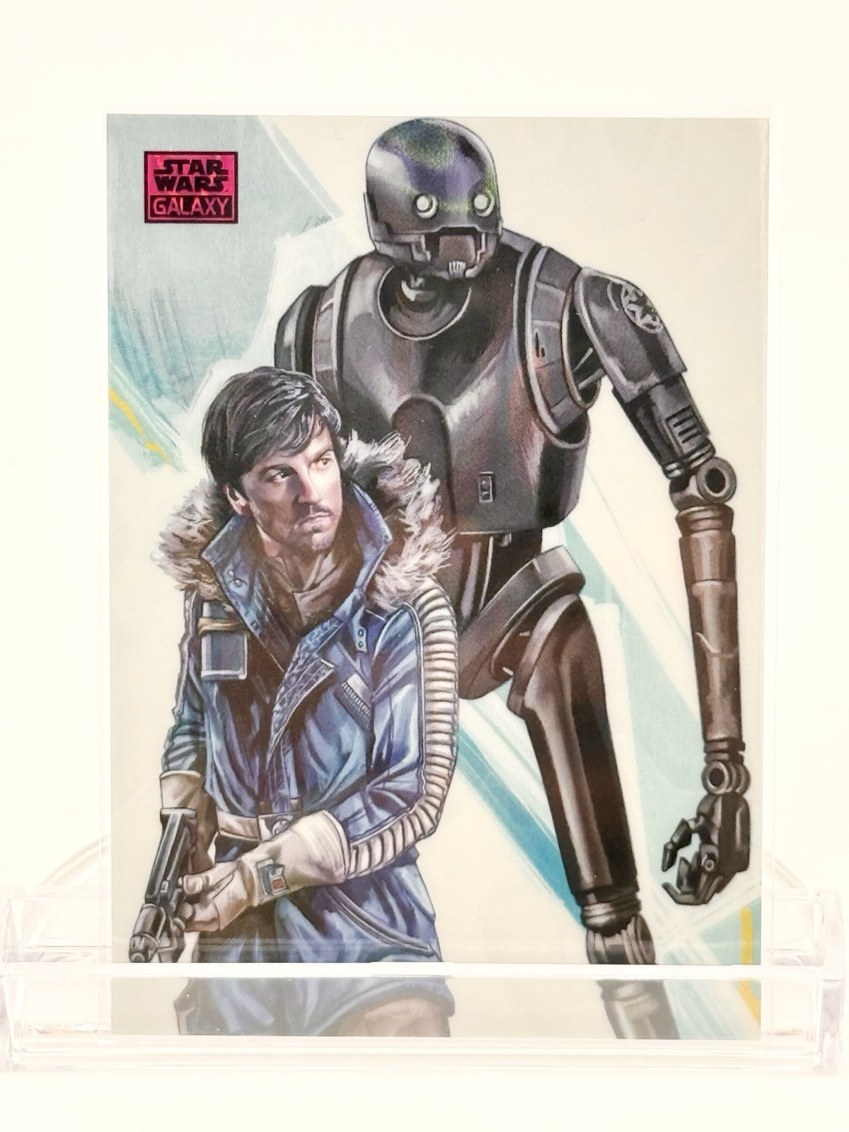 Topps 2021 Star Wars Galaxy Cassian Andor & K-2SO #9 Serial /250 Topps 2021 Star Wars Galaxy Cassian Andor & K-2SO #9 Serial /250