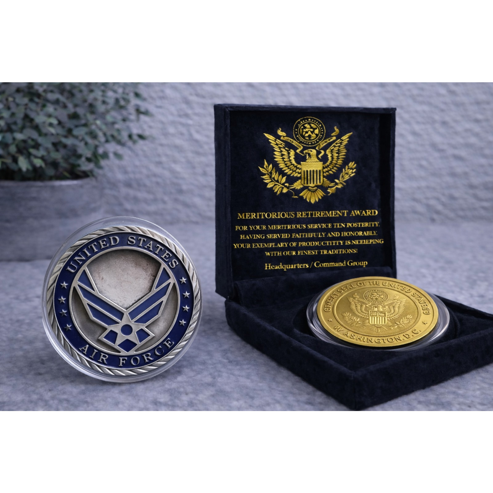 UNITED STATES AIR FORCE INTEGRITY FIRST SERVICE BEFORE SELF w/ Retirement Award