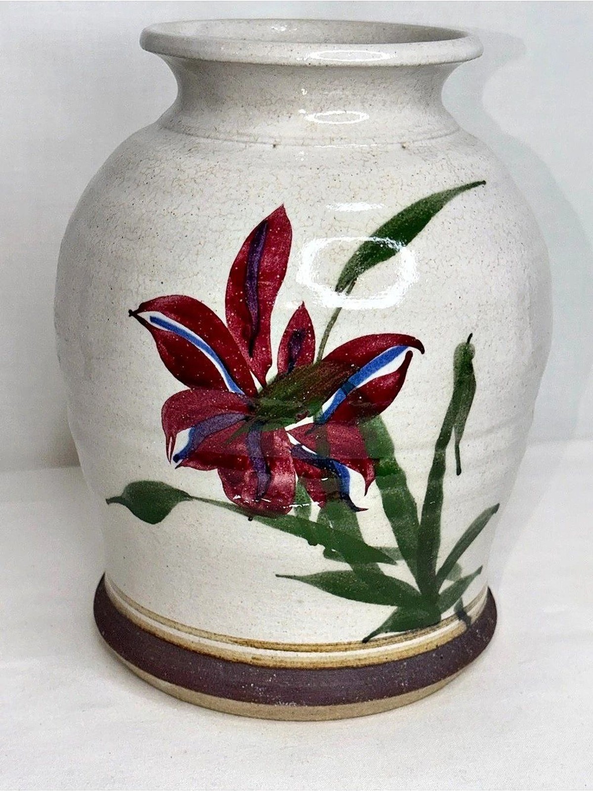 Floral Vintage Pottery Vase